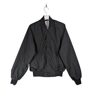 Vintage Auburn Waylon Jennings Tour Jacket Crew Band Black Satin Bomber Men’s M
